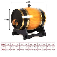 HWhome Botti da Vino Orizzontali in Rovere Botte di Vino, 5L Built-in Lamina di Alluminio Fodera di Whisky Barrel Wine Cooler Secchio Ristorante Bar Decorazione Festa di Nozze Botte di Vino
