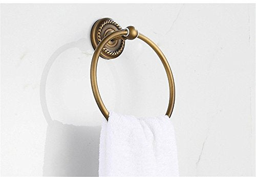 Portasciugamani per bagno Anello portasciugamani in rame con anello portasciugamani da bagno con ciondolo in rame e asciugamano inciso