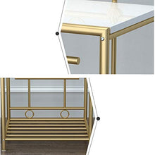 Xinxinchaoshi Comodino Europeo Ferro battuto Comodino personalità Semplice Comodino Camera da Letto Piccola scrivania Governo di immagazzinaggio Creativa Locker Tavolino da Divano (Color : Gold)
