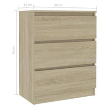 XHCP Credenza, Comodino, Comodino, Divano Letto, Mobile Laterale per Soggiorno Camera da Letto Camera da Letto Sonoma Rovere 60x35x76 cm truciolare