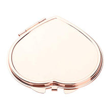 Weichuang Specchio da viaggio a forma di cuore a doppia faccia compatto piccolo specchio da trucco portatile per borsa da tasca o viaggio donna ragazza specchio da viaggio