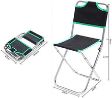 Tavolo da Picnic all'aperto Sedia da Campeggio Sedia da Pesca Leggera Tasche da stoccaggio Portatili Portatili capacità Massima 150 kg BBQ Party Table (Color : Green)