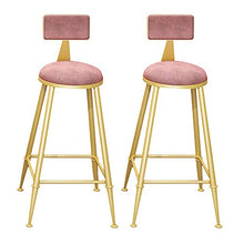 CMX-Barhocker Sgabelli da Bar Set di 2 Pezzi Seduta in Velluto Morbido Sedie da Bar Bancone Colazione Sedie da Cucina Gambe in Metallo Sgabelli da Bar Sgabelli Alti con schienali e poggiapiedi