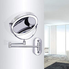 CRYPY Specchio per Il Trucco LED Montato a Parete da 8 Pollici 10X Ingranditore Touch Luminoso Regolabile Parete Specchi Doppio Lato Vanity Specchio