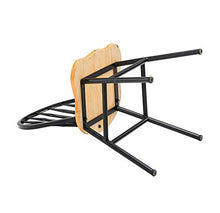 GYPPG Sgabelli Bar Bassi in Ferro Metallico con Schienale Cucina Sedie Pranzo rustiche in Legno retrò 45 cm Altezza Pub Sedie Bar
