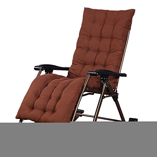 FGVBC Sedia a Dondolo da Giardino reclinabile Marrone da Esterno per Adulti Relax Comfort Sedia da Sdraio Pieghevole Sedie a Sdraio Reclinabile con Cuscini per Patio Portico Giardino Prato Campeggio