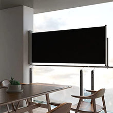 vidaXL Tenda da Sole Laterale Retrattile per Patio Privacy Automatica Schermo Parasole Frangivento 60x300cm in Tessuto PU Grigio Telaio in Ferro