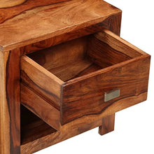 vidaXL Comodino in Legno Massello di Sheesham 1 Cassetto Tavolino Laterale