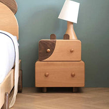 HZYDD Comodino - Legno Color Divano Tavolino Tavolo Snack Tavolo da Presa, Tavolino End Lato Comodino con cassetto di stoccaggio Gambe in Legno massello Soggiorno Camera da Letto Mobili