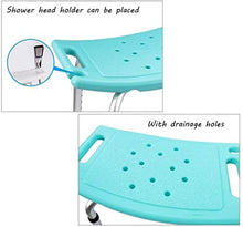 Sedia da doccia Verde Chiaro Lega di Alluminio Antiscivolo Anziani Backless Doccia Sedia Bagno Bagno Donna Incinta Sgabello Da Bagno Sicurezza
