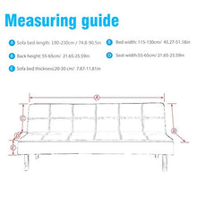 PETCUTE Copridivano Clic Clac Senza Braccioli 3 Posti Fodera per Cuscino Elasticizzato Futon Protezione per Divano Letto Pieghevole in Poliestere 190-230cm