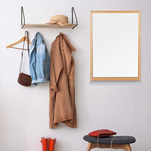Relaxdays Specchio da Parete con Mensola, da Appendere, per Bagno/Ingresso, Cornice in Legno, in Bambù & MDF, Marrone Chiaro/Grigio