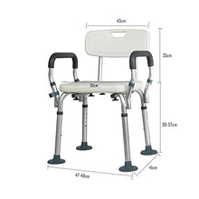 TANGIST Sgabello da bagno in alluminio Sgabello anziano Sedia da bagno Sedia da bagno Della Donna incinta Sedia da bagno Anti-skid Altezza regolabile altezza senza ruggine Sedia da doccia Prevenire lo