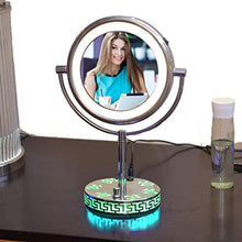 Specchio per Il Trucco Davvero Buono 3 X Ingrandimento 8 Specchio per Il Trucco Bifacciale Freestanding Lente d'Ingrandimento Illuminato A LED Professionale per Comò da Bagno
