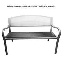 outdoor product Panchina da terrazza Domestica, panchina da Parco, Panca in Metallo nella Zona Lounge Cortile con braccioli e Schienale, può ospitare 2-3 Persone, Facile da Montare