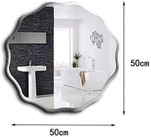 Specchio semplice di modo rotonda senza telaio bagno specchio di trucco Modern Hotel Casa Wallmounted ondulate laterale Specchio Veranda bellezza specchio decorativo Specchio for il trucco Ingrandire
