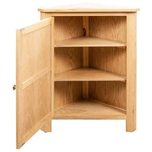 vidaXL Legno Massello di Rovere Armadietto ad Angolo Mobiletto Angolare Credenza Bassa Armadio Portaoggetti Mobili Arredo 59x36x80 cm