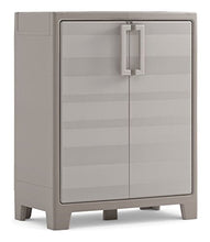 Armadietto basso in resina 2 ante e 2 ripiani cm 80x44x100 Beige Gulliver 9752000