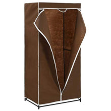 Festnight Guardaroba Portatile, Armadio Marrone 75x50x160 cm