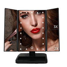 Specchio per Il Trucco, Specchi per Il Trucco del Bagno Illuminati con 22 LED - Specchio per Il Trucco con Luci - Specchi per Il Bagno Touch Screen con Ingrandimento 10X / 3X / 2X 180 Gradi