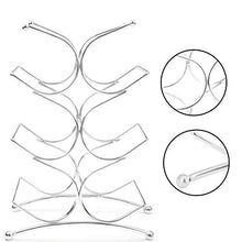 Belle Vous Portabottiglie Vino da Terra in Acciaio Inossidabile - Porta Bottiglie di Vino da 6 - Espositori Vino da Tavolo 3 Livelli per Esposizione - Porta Vino da Terra per Cucina, Dispensa, Cantina