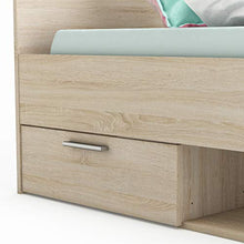 Demeyere Smeraldo B4 Struttura Letto Piazza e Mezza, 144,5X204,3X74,2 H cm, Rovere Spazzolato
