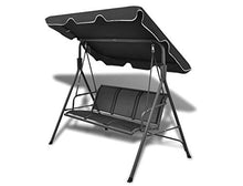 Dondolo da giardino a 3 posti, poltrona da giardino con parasole, sedia oscillante da esterno per giardino, cortile, terrazza, hotel, piscina