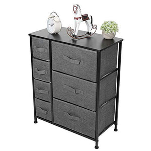 HYM Wide Storage Tower Dresser Organizer Unit con 7 Cassetti in Tessuto per Soggiorno Camera da Letto