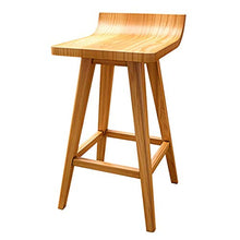 GYPPG Sgabelli Bar Sedia con poggiapiedi Sgabello Ecologico in Legno di Pino Seduta ergonomica Curva Sedie Pranzo in Legno - Altezza Pub 45/65/75 cm