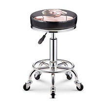 Poltrone Nubao Regolabile sgabelli da bar su rotelle, pedicure Sgabello con Brown PU sedile in pelle sintetica, Altezza regolabile 45-58 cm, peso 160 Kg supportati, cucina Sgabello regolabile Heightfo