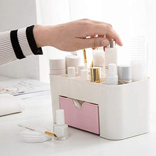 Organizzatore per trucchi, cosmetici, gioielli, espositore per riporre oggetti di trucco, con cassetto, portapenne in plastica, per camera da letto, bagno, regalo ideale per le donne