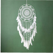Dream Catcher Hanging decorazione della parete di tessuto Handmade Large White Dream Catcher con Piume per accessori per la casa in camera Mobili da giardino