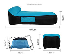 HongTeng Divani Divano Letto Gonfiabile Portatile Divano da Viaggio all'aperto Divano Pieghevole Cuscino d'Aria Cuscino Anti-ribaltamento 190 × 55 cm (Color : Pink)