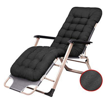 SHUAIIJUAN Sedia per il tempo libero domestico Garden Lounge Chairs esterna pieghevole reclinabile Angolo regolabile Sdraio da spiaggia for la piattaforma 396lbs Patio Beach Yard di supporto, nero