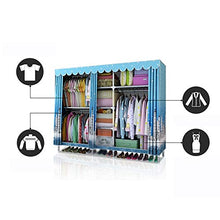 JJZXT Grande Cloth Armadio Abbigliamento Hanging Governo di immagazzinaggio del Tessuto Armadio Steel Pipe Metallo Rinforzo Cabinet (Color : A)