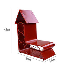 LXH-SH Cremagliera del Vino Nana Vintage Wine Rack in Stile Americano Village Ferro Industriale Freccia Indicazione Desktop Creativo Wine Rack (Rosso, 15.4 * 6.7 * 17,7 in) scaffali Vino contatore