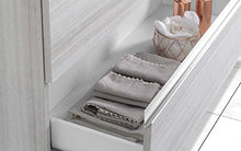 Mobile da bagno con lavabo - Componibile bagno 2 cassetti con maniglia a gola, lavabo e specchio con luce a Led cm. 80 x 46 x 51h. (STMB)