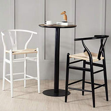 LXYPLM Sgabello Sedie Bar Barstools Pub Cafe di Legno Solido Bar Sedie Sedile, casa contatore for Il Tempo Libero Semplice Creativa Colazione Cucina sgabelli Alti Arredo Bar Cucina (Color : Black)