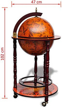 Globe Globe Tavolo bar cabinet, offre molto spazio per il vino, liquori, bevande e calici,Green