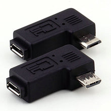 SaySure - 1 Pair Right Left Angle Micro USB Male 90 Degree USB Male
