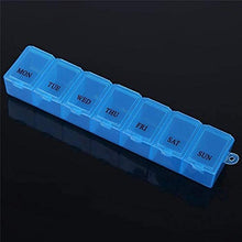 2pcs 7 giorni pillola viaggio pillola scatola portatile dispenser settimanale organizzatore blu