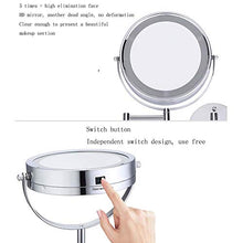 Specchio per Il Trucco, Specchi per Il Trucco del Bagno Specchio per Il Trucco con Luci Cornice Spessa Specchio per Il Bagno da Barba Retroilluminato A LED/Specchio per Il Trucco/con 5X