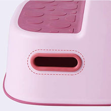 Niduo Bear Nuovo Sgabello A Doppio Passo Sgabello da Bagno Bagno Sgabello per Toddlers, Plastic Step Sgabello Multifunzione BPA in Gomma Antiscivolo Gratuita,Rosa
