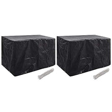 Lechnical Pratico Set di 2 Fodere per mobili da Giardino, Fodera per mobili da Giardino in polietilene Nero, Set 2 Pezzi 140 x 70 x 90 cm (Lunghezza x Larghezza x Altezza) -con 8 Fori