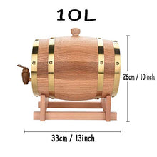 HWhome Decorazione di Mobili di Fascia Alta Barilotto di Legno di Botte di Rovere, Botte Legno for Whisky Tequila Rum Beer Wine, for Birra o conservare la Birra, Vino Bianco, Brandy
