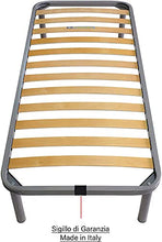 SomnusSana - Rete in Ferro con Piedi e Doghe in Legno cm 115x190 H40 Una Piazza Mis. Personalizzata