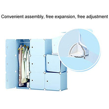 Armadio Organizzatore Cubi di stoccaggio Appeso Armadio Organizzatore Tessuto Scatola di immagazzinaggio Assemblare l'armadio per camera da letto rimovibile armadio per i vestiti ( Size : 8 doors A )