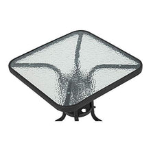 Uniprodo Tavolo da Giardino Rotondo Tavolino da Esterno Uni_Table_02 (60 x 60 cm, Nero, 70 cm, Vetro temperato)