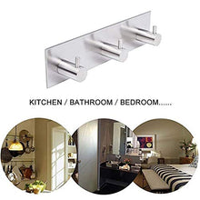 Gancio bagno cucina Potente Autoadesivo Asciugamano Asciugamano Ganci 3 Ganci In Acciaio Inox Impermeabile Porta Parete Ganci Appendiabiti Appendiabiti for Cucina Bagno Soggiorno Gancio per asciugaman