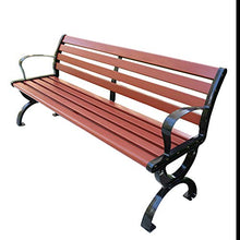 Panchina da giardino per esterni panchina in metallo, panchina in legno anticorrosivo resistente alle intemperie e telaio in lega di alluminio, panchina da giardino comunitaria con schienali